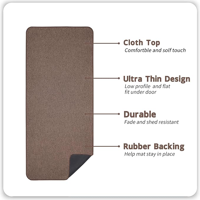 Bath Mat, Ultra Thin Bathroom Runner Rugs, Large Bath Mats - Image 2