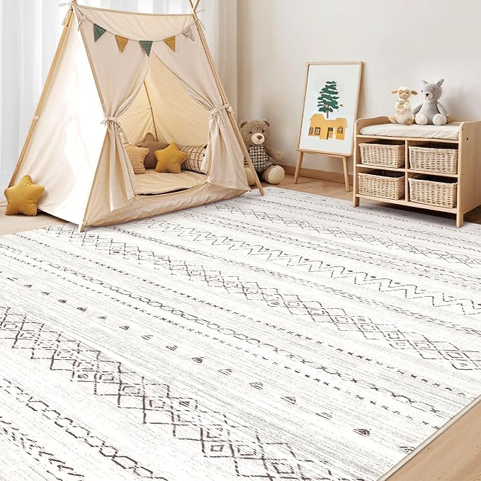 cotiled 10x12 Area Rugs Living Room Rug: Washable Boho Rugs - Image 8