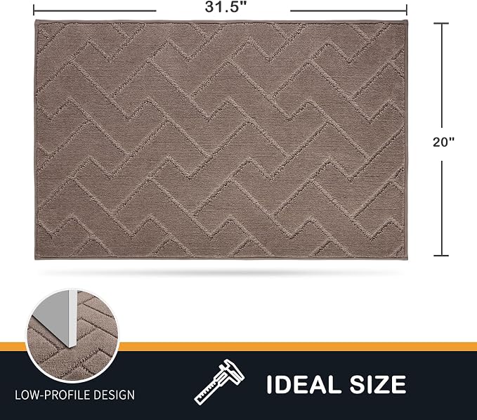 PURRUGS Dirt Trapping Door Mat 20" x 31.5", Non-Slip Machine Washable Entry Rug - Image 2
