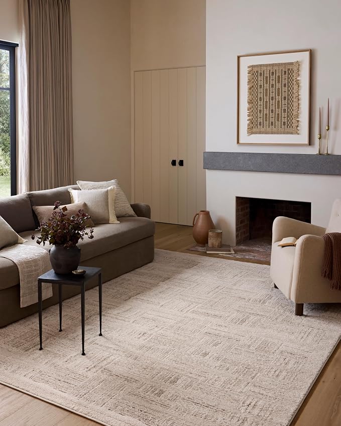 Loloi Amber Lewis Monty Collection MOT-01 Ivory/Taupe 5'-3" x 7'-6", .50" Pile by Unknown
