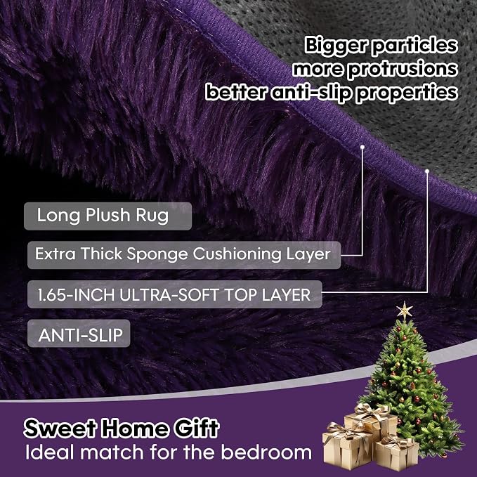 Large 9x12 Area Rug for Living Room, Soft Shag Rugs for Bedroom, Non-Slip Ultra - Image 6