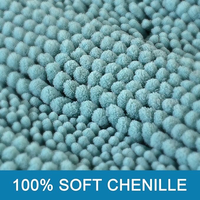 H.VERSAILTEX Extra Thick Chenille Striped Pattern Bath Rugs - Image 3