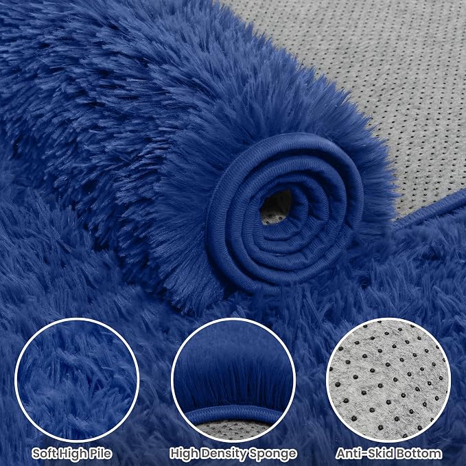 6x9 Area Rug for Living Room, Ultra Soft Fluffy Shag Rugs for Bedroom, Non-Slip - Image 6