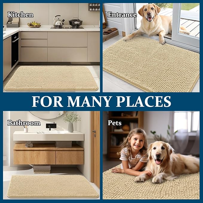 OLANLY Dog Door Mat for Muddy Paws 70x32, Absorbs Moisture and Dirt, Absorbent - Image 8