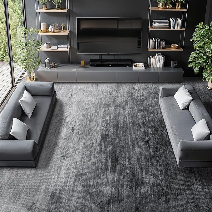 LIANLAM Washable Rug 9x12 Area Rugs by LIANLAM
