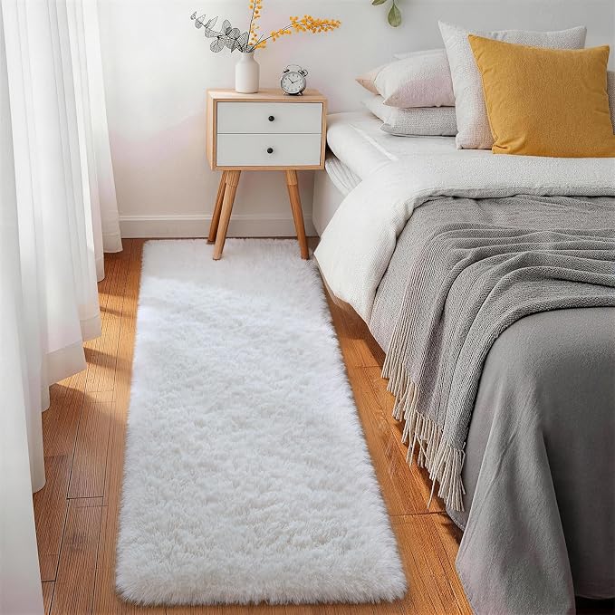 Ophanie Runner Rug for Hallway, 2x6 Washable Non-Slip Fluffy Soft Bedside Rugs - Image 5