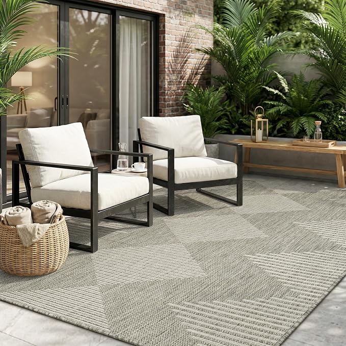 MontVoo-Outdoor Rug Carpet Patio Rug 5x7 ft Polypropylene Indoor Outdoor Rugs by MontVoo