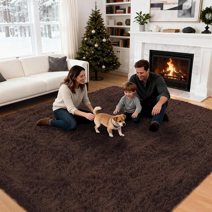 5x7 Area Rug for Living Room: Ultra Soft Fluffy Rug Modern Large Thicked Shag - Image 4