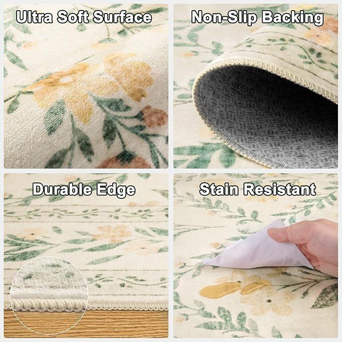 Runner Rug for Entryway: 3x10 Kitchen Rugs Non Slip Washable Ultra-Thin Soft - Image 7