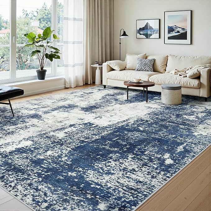 Area Rug Living Room Rugs: 8x10 Large Soft Indoor Carpet Modern Abstract Decor - Image 3