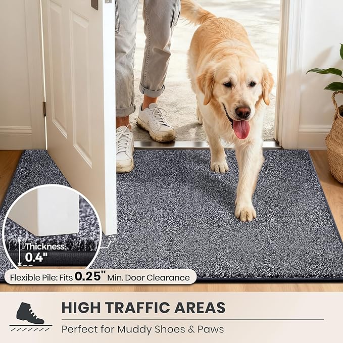 PURRUGS Easy Care Area Rug 6ft x 9ft, Non-Slip Washable Entryway Rug, Stain - Image 6