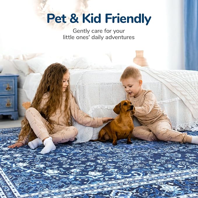 Lessymo Machine Washable Area Rug 5x7 - Image 4