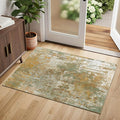Entryway Rug 2x3 Green Door Mat Indoor Entrance 24x36, Washable Small Throw Rugs by Acapet