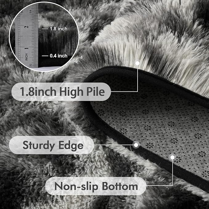 7x10 Ft Extra Large Shag Rugs for Living Room, Tie Dyed Ultra Soft Fluffy Furry - Image 5