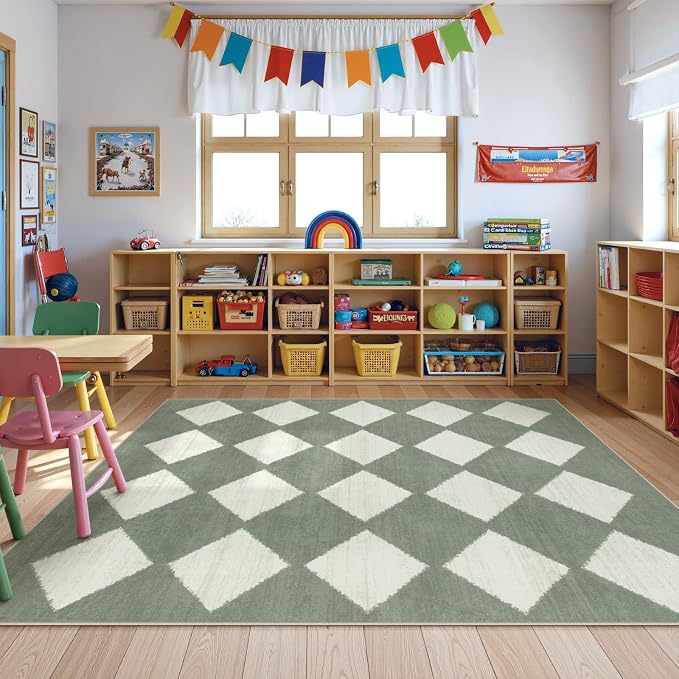 Lahome Zelie Checkered Washable 5x7 Rugs - Image 8