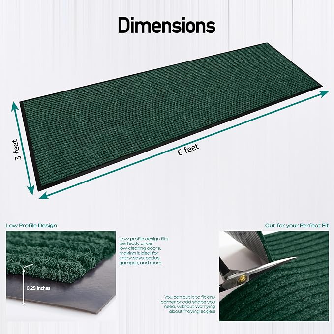 MaxMat® Extra Large Commercial Door Mat, Rubber Border Heavy Duty Door Mat - Image 3
