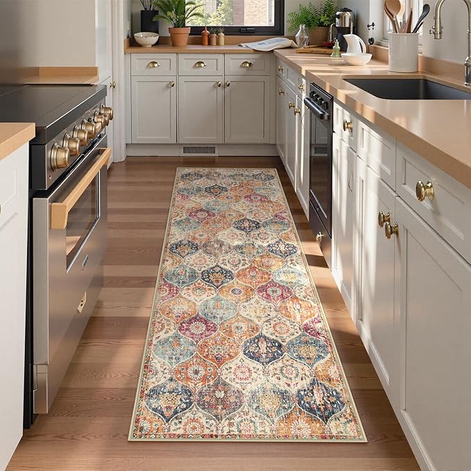 Lahome Moroccan Hallway Runner Rug, Oriental Laundry Room Rug Non-Slip Carpet - Image 5