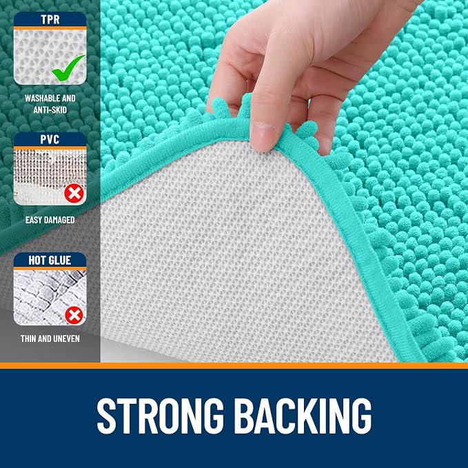 OLANLY Large Bathroom Rugs 40x24, Extra Soft Absorbent Chenille Bath Rugs - Image 6