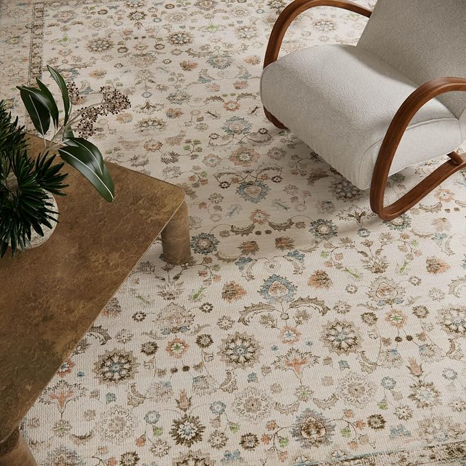 Washable Area Rugs for Living Room: 6x9 Bedroom Rug Boho Vintage Area Rug Stain - Image 4