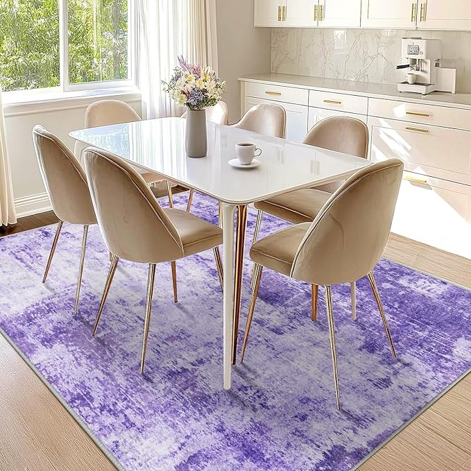 RELEANY Washable Area Rugs 9'x12' Non-Slip Modern Abstract Soft - Image 9