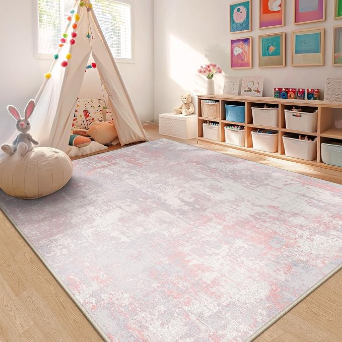 RELEANY Washable Area Rugs 5'x8' Non-Slip Modern Abstract Soft - Image 9