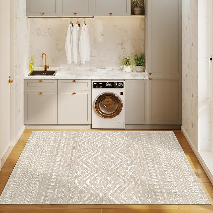 Miukiki 4x6 Area Rug for Living Room Moroccan Washable Rugs Non Slip Indoor - Image 8