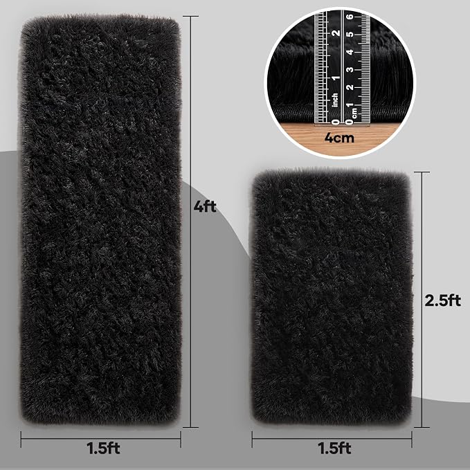 Ophanie Small Rug Washable Non Slip Throw Bedside Area Rugs, Fluffy Soft Mini - Image 2