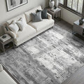 DCX Abstract Area Rug 6x9, Washable Gray Modern Rug by DCXWashableRug