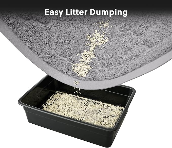 WePet Cat Litter Box Mat, Kitty Premium PVC Pad, Durable Trapping Rug, - Image 5