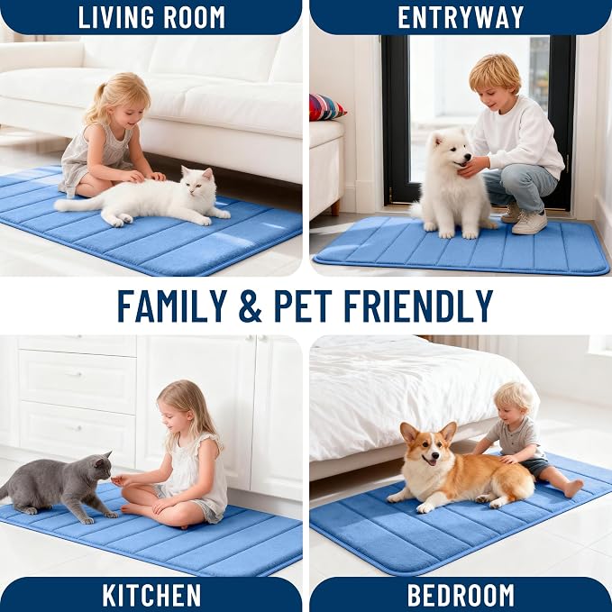 OLANLY Memory Foam Bath Mat 59x35, Super Soft Absorbent Bathroom Rugs, Quick Dry - Image 9
