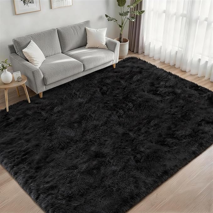 Fluffy 5x7 Area Rugs for Living Room Bedroom: Ultra Soft Shag Rug Non-Slip - Image 2