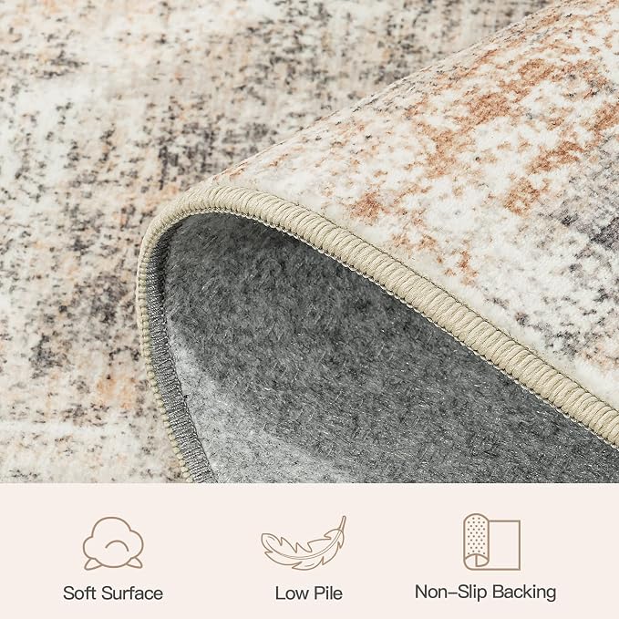 Lofus 8ft Area Rugs for Living Room, Soft Abstract Carpets for Bedroom Dining - Image 7