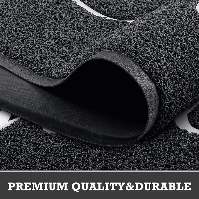 CozyBounty Black Door Mat Welcome Mats Outdoor Indoor Non-Slip Doormat - Image 6