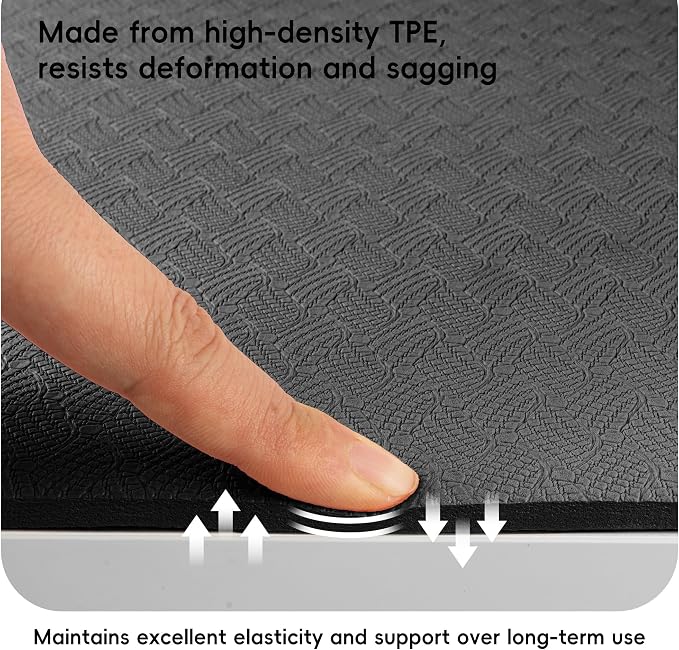 Extra Wide Yoga Mat 72" x 32", 6mm Non Slip TPE Exercise Mat - Image 8