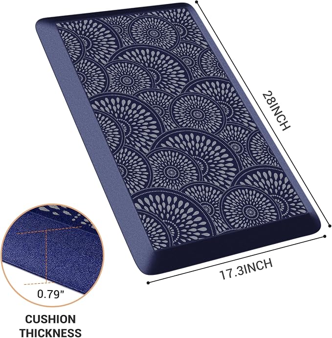 Mattitude 4/5 Inch Kitchen Mat, 17.3x28in Heavy Duty Ergonomic Comfort Foam - Image 2