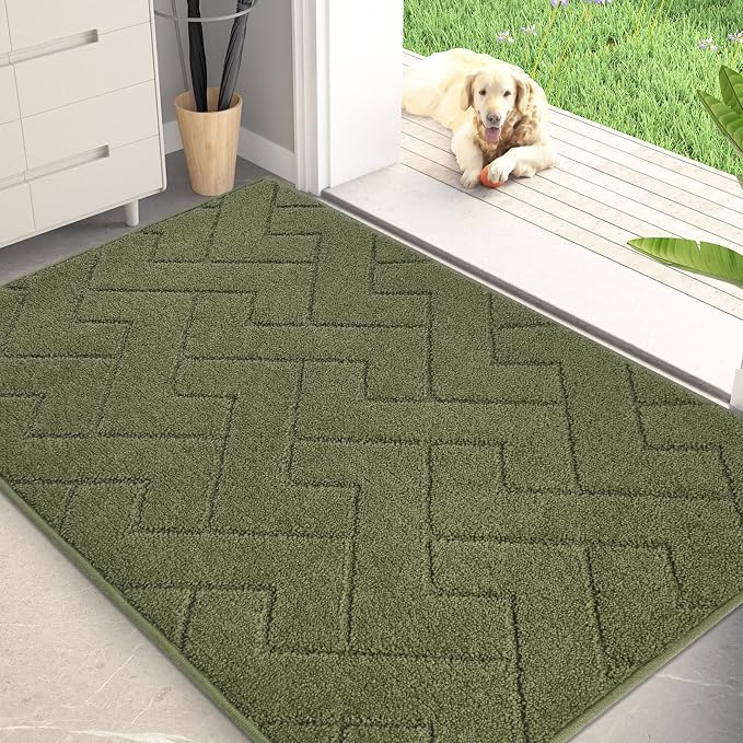 PURRUGS Dirt Trapping Door Mat 34" x 59", Non-Slip Machine Washable Entry Rug by PURRUGS