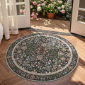 jinchan Zenith Round Rug 4ft Area Rugs Soft 4'Round Floral Aesthetic Rug by JINCHAN