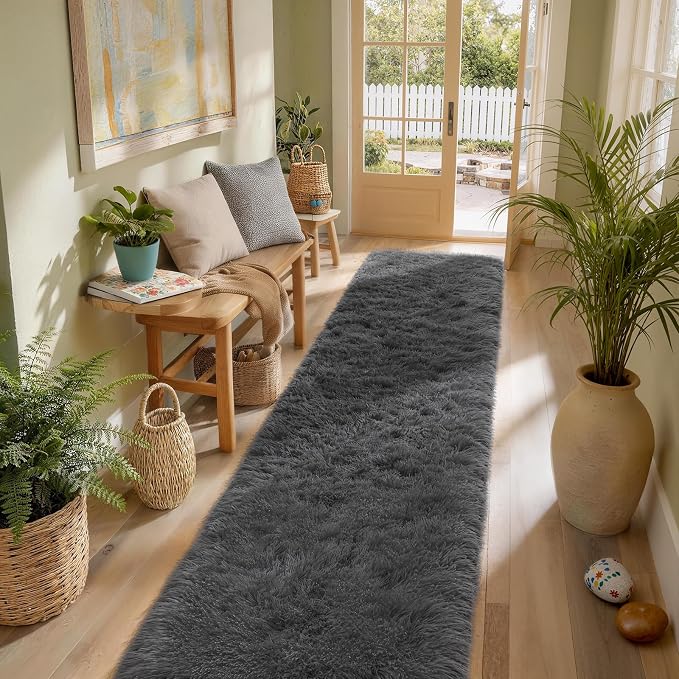Ophanie Runner Rug for Hallway, 2.5x12 Washable Non-Slip Fluffy Soft Bedside - Image 5