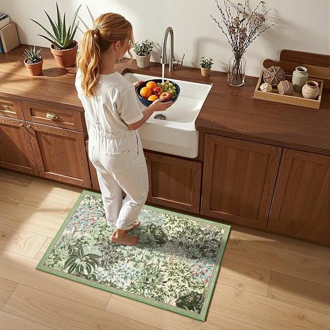 GarveeHome 2x3 Entryway Area Rug Non Slip Front Door Forest Rugs, Washable - Image 2