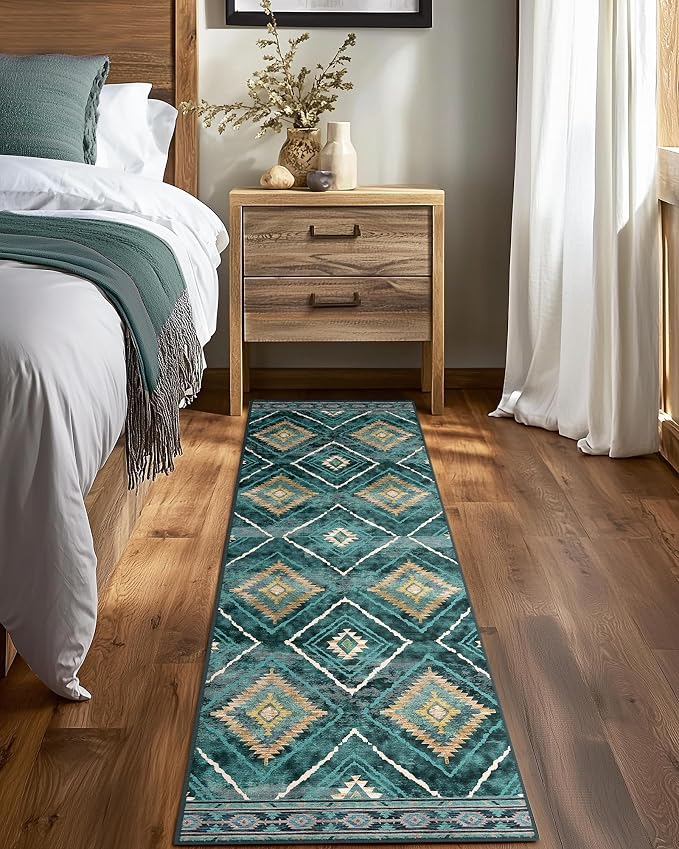 BESTSWEETIE Area Rug 2x6 Rug Machine Washable Non-Slip Low Pile Print Pattern - Image 2