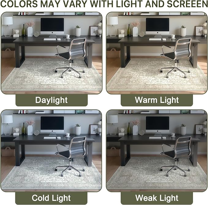 36"x48" Office Chair Mat for Hardwood Tile Floor, Under Desk Carpet Protector - Image 6