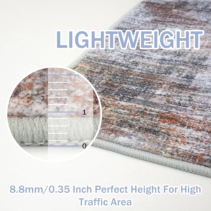 IOHOUZE Abstract Runner Rug 3x6 Ft Washable Runners - Image 5
