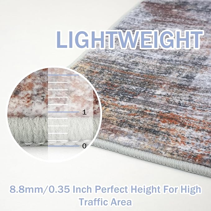 IOHOUZE Abstract Runner Rug 3x7 Ft Washable Runners - Image 5