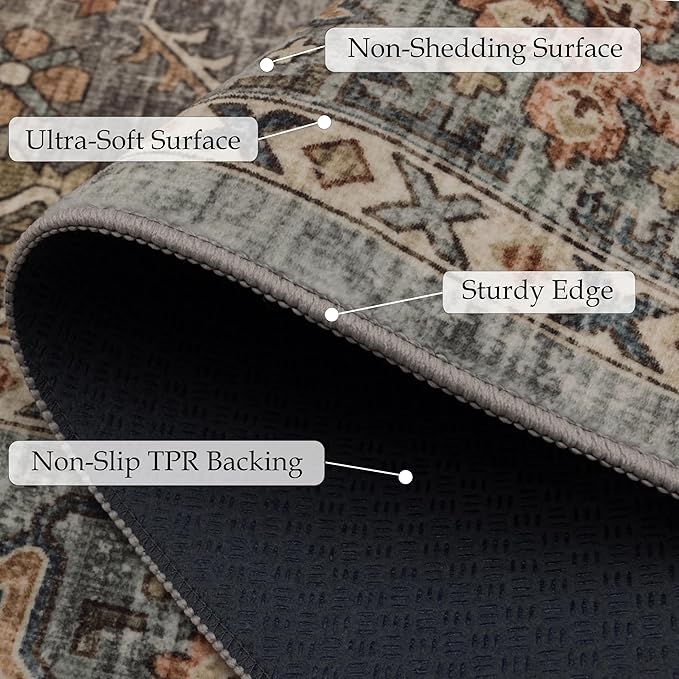 Ruaruarug Washable Area Rug 8x10 - Image 5
