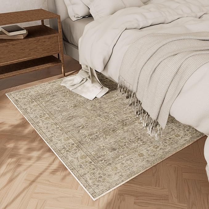 Washable Entryway Small Area Rugs: Door Mat Indoor Entrance 2x3 Boho Rug Stain - Image 3