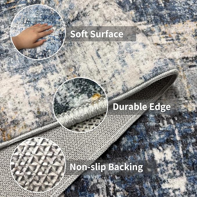 Machine Washable Runner Rugs 2x6: Stain & Spill Resistant Carpet Runners - Image 4
