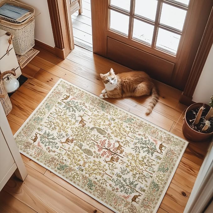 Machine Washable Small Rugs for Entryway: 2x3 Throw Kitchen Rug Door Mat Indoor - Image 7