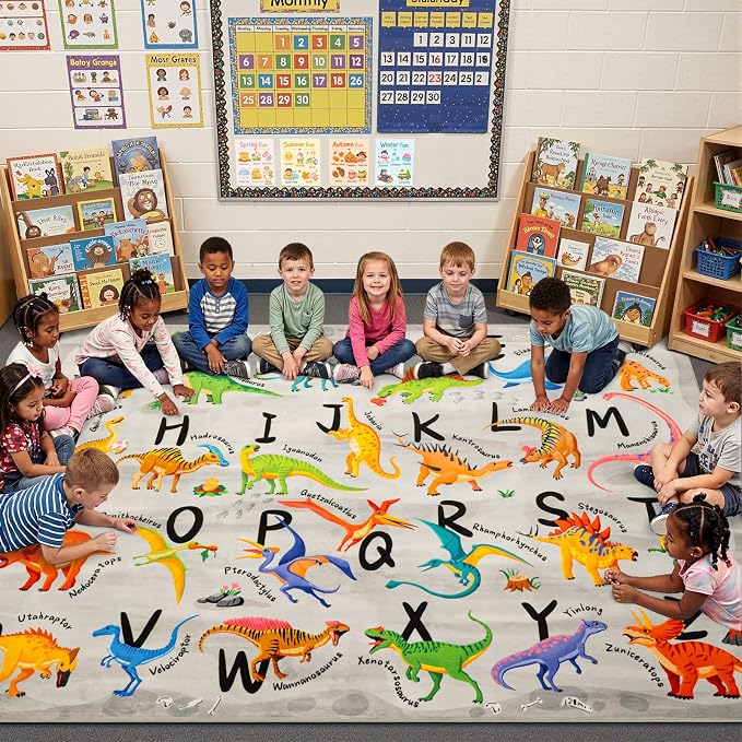 5x7 ABC Classroom Rug for Kids Playroom, Alphabet Rug by Unknown