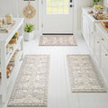 GRANNY SAYS Boho Kitchen Rug Sets of 3, Non Slip Washable Faux Wool Kitchen Mats by GRANNYSAYS
