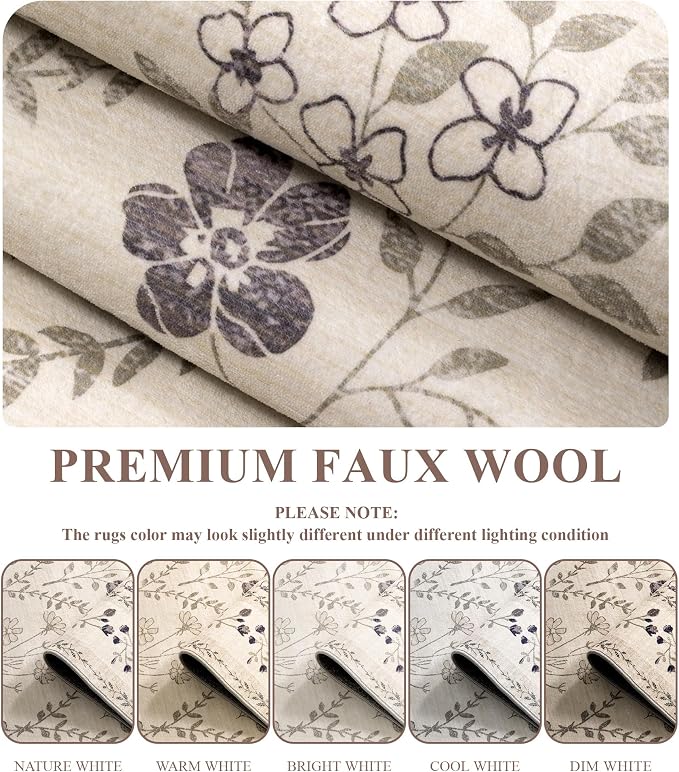 YIHOUSE Washable 5x7 Area Rugs for Bedroom Girls, Large Boho Carpet for Entyway - Image 4
